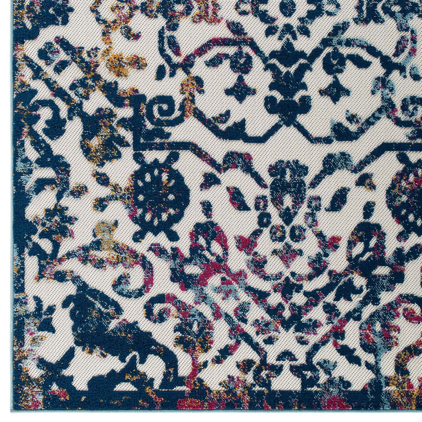 Reflect Primrose Ornate Floral Lattice 5x8 Indoor/Outdoor Area Rug by Modway