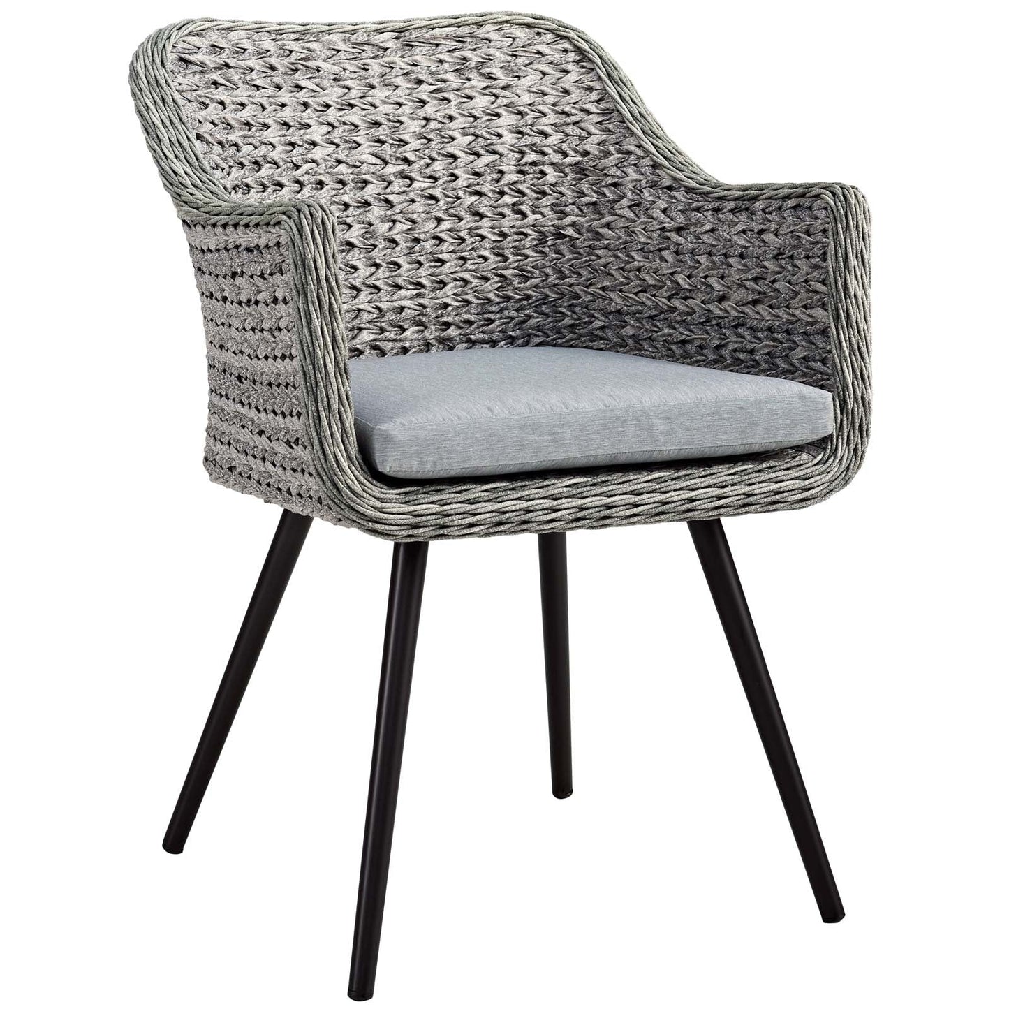 Endeavor Outdoor Patio Wicker Rattan Dining Armchair Set of 2 by Modway