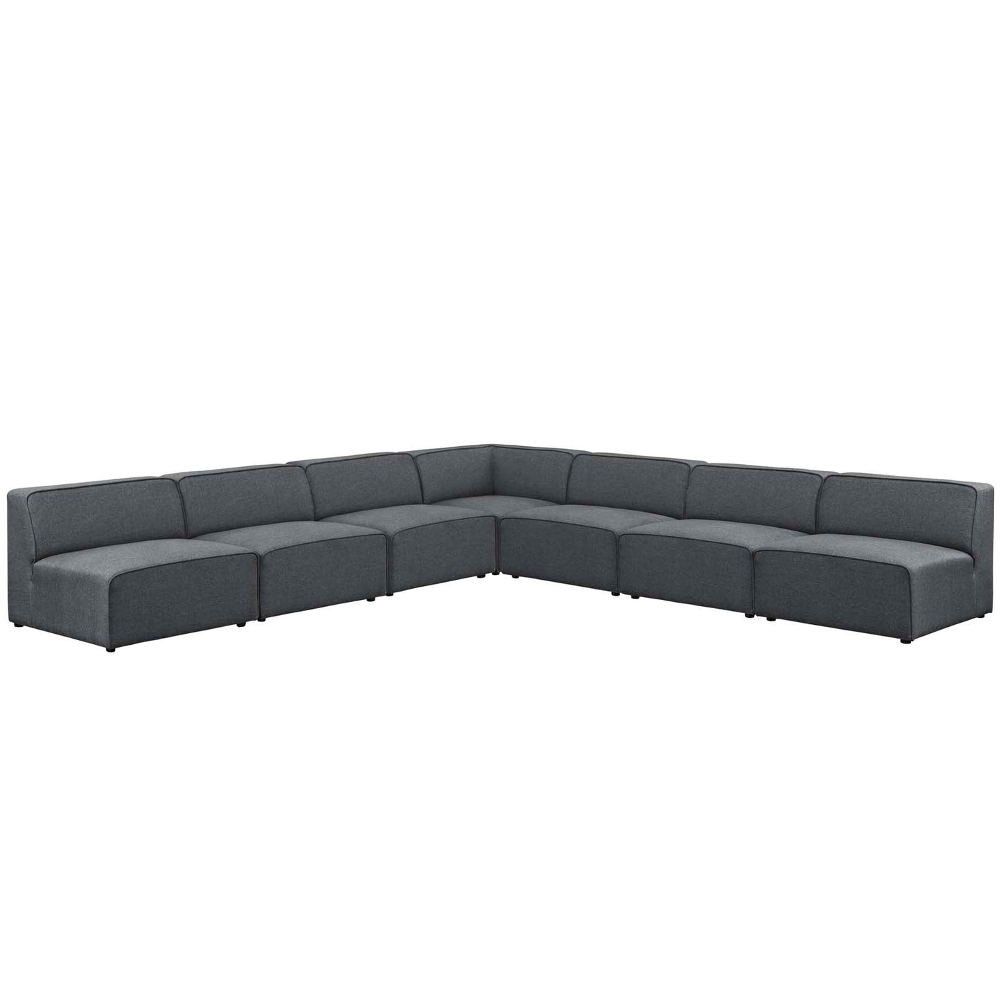 Mingle 7 Piece Upholstered Fabric Sectional Sofa Set by Modway