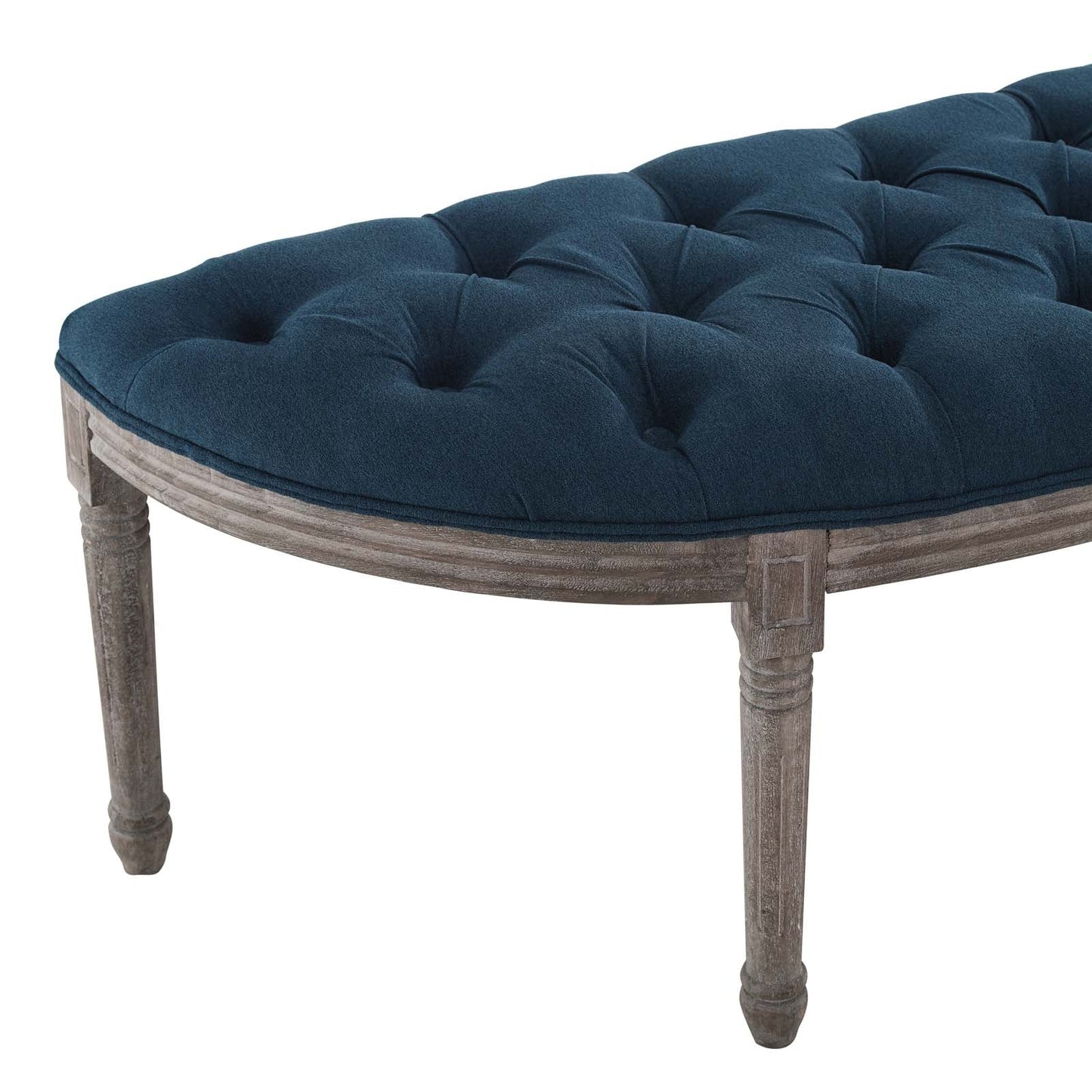 Esteem Vintage French Upholstered Fabric Semi-Circle Bench by Modway