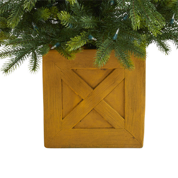 6' Manchester Fir Artificial Christmas Tree in Decorative Planter