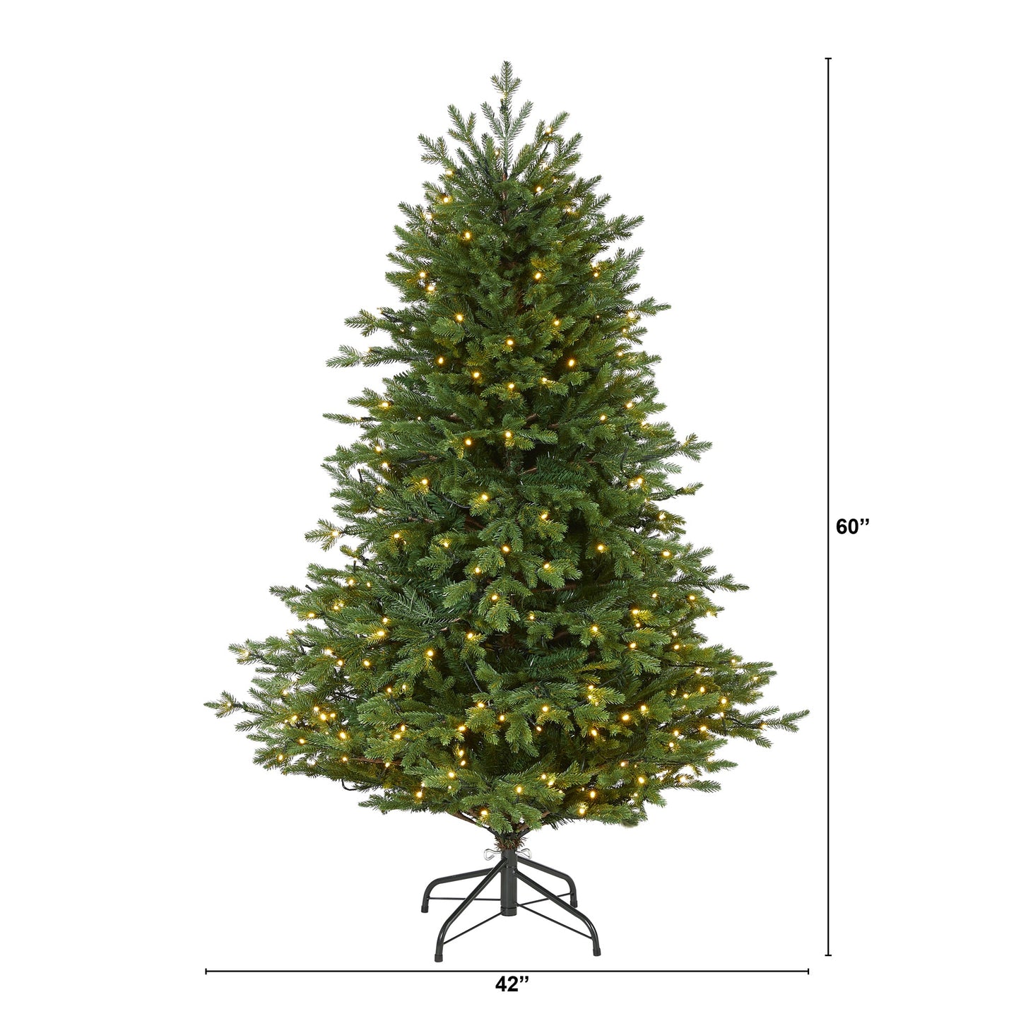 5' Wyoming Spruce Artificial Christmas Tree w/ 300 Clear LED Lights