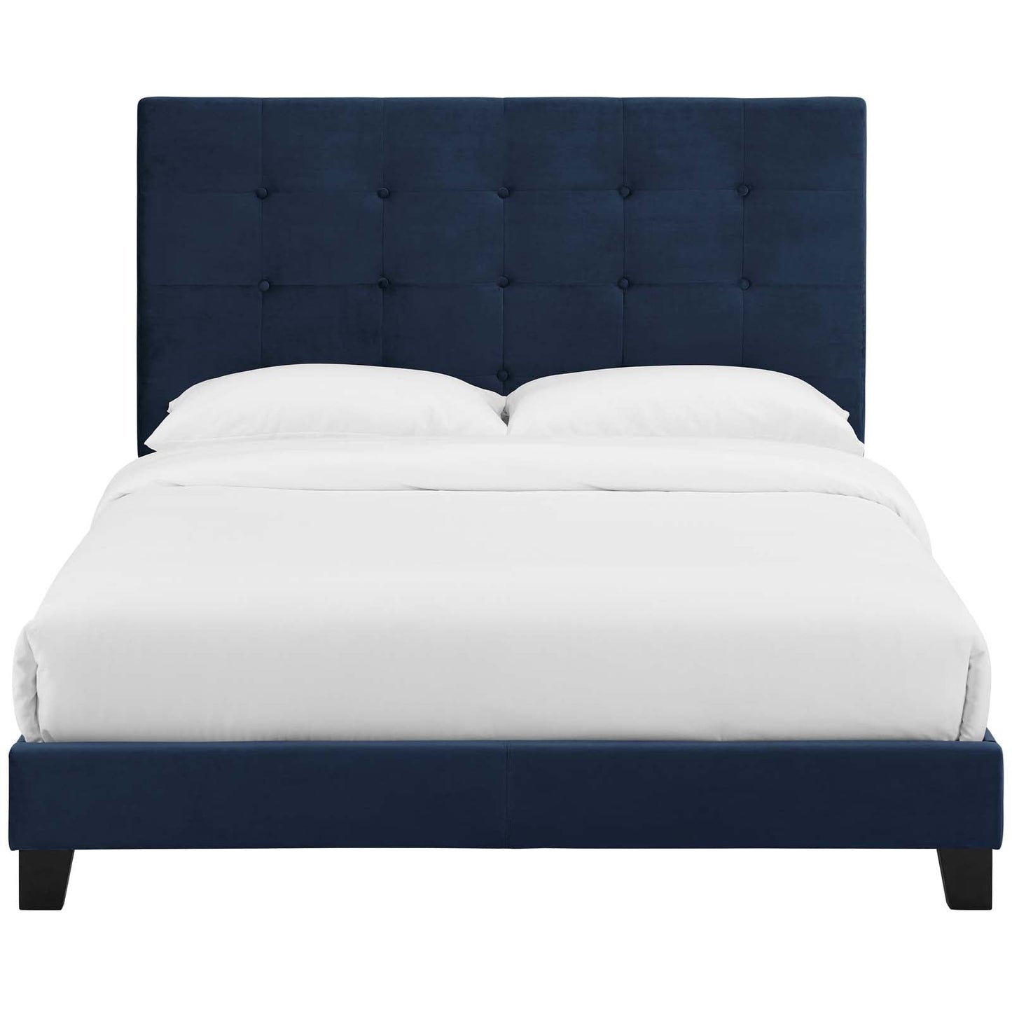 Melanie Tufted Button Upholstered Performance Velvet King Platform Bed by Modway