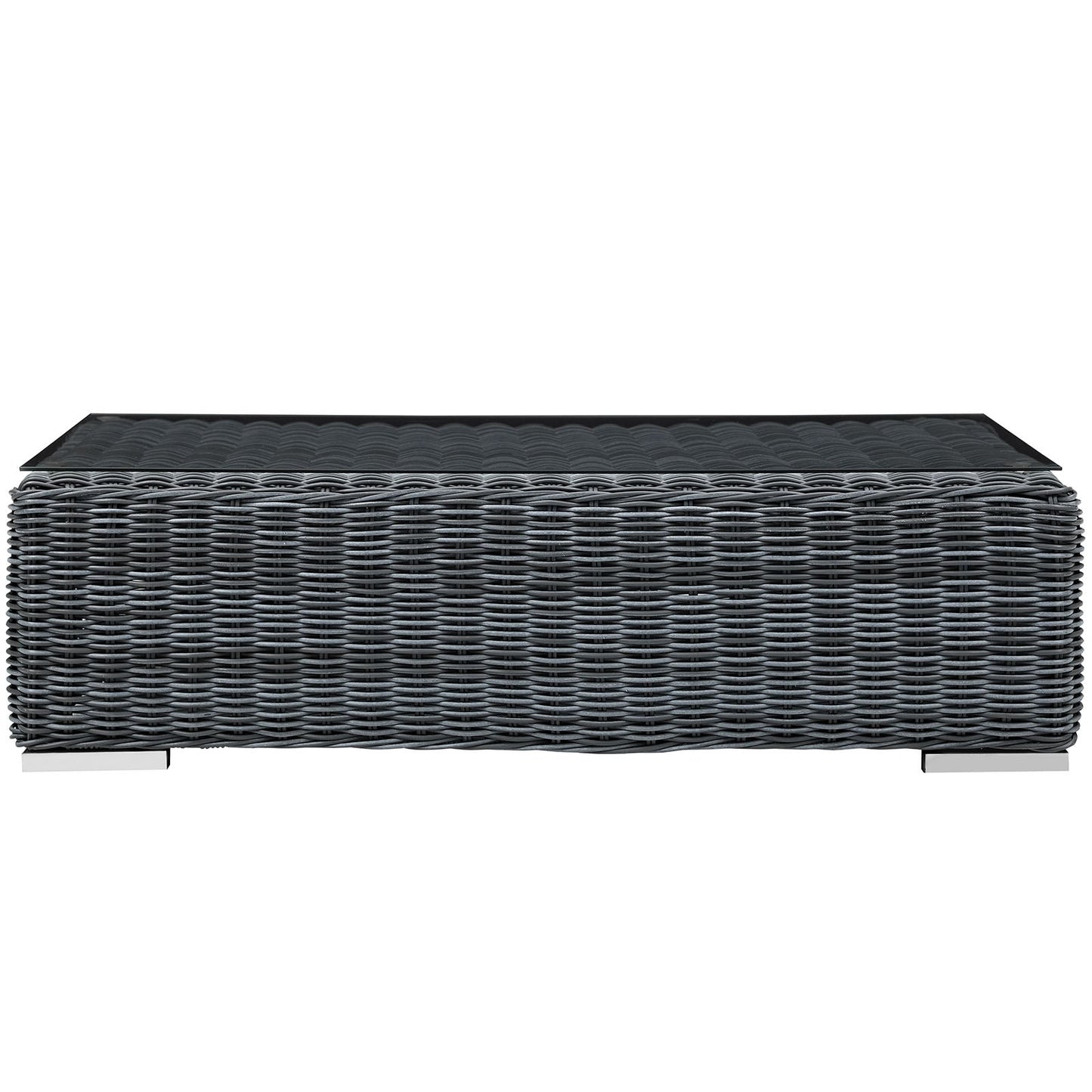 Summon Outdoor Patio Glass Top Coffee Table by Modway