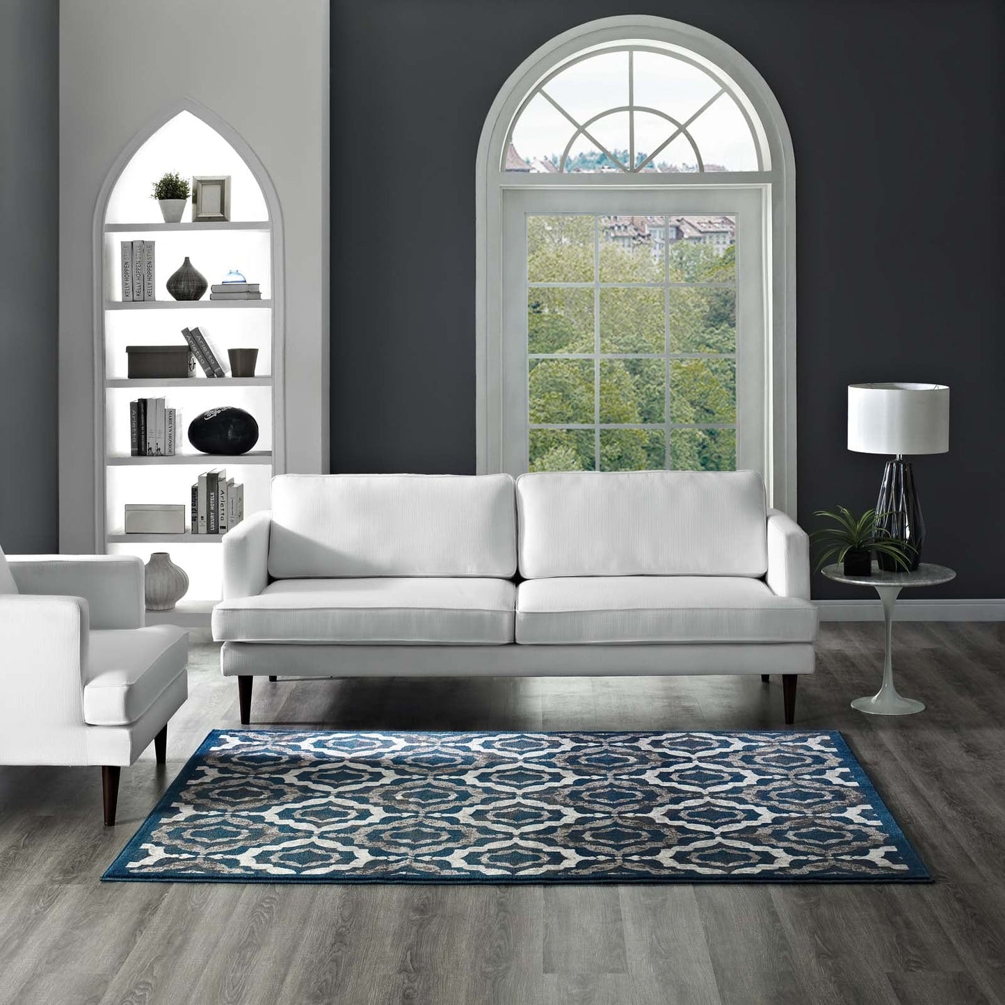 Kalinda Rustic Vintage Moroccan Trellis 8x10 Area Rug by Modway