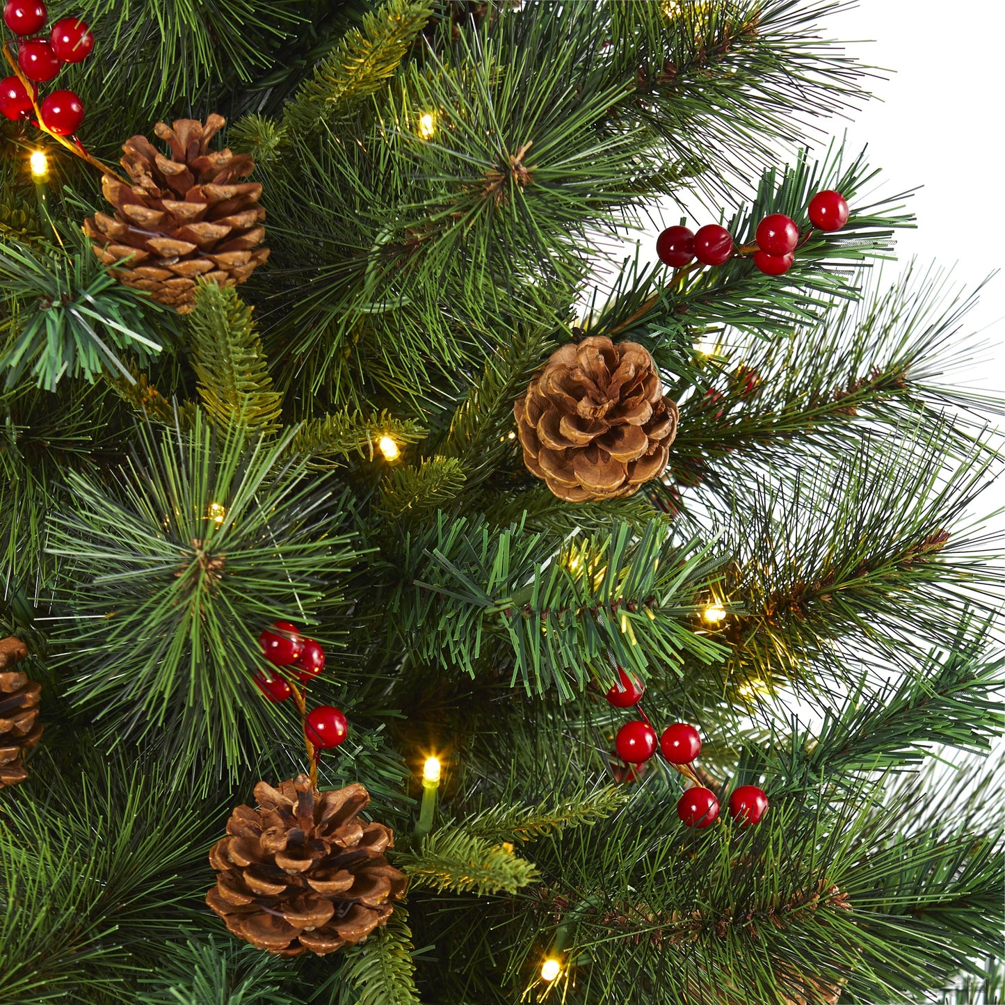 5' Mixed Pine Artificial Christmas Tree w/ 150 Clear LED Lights