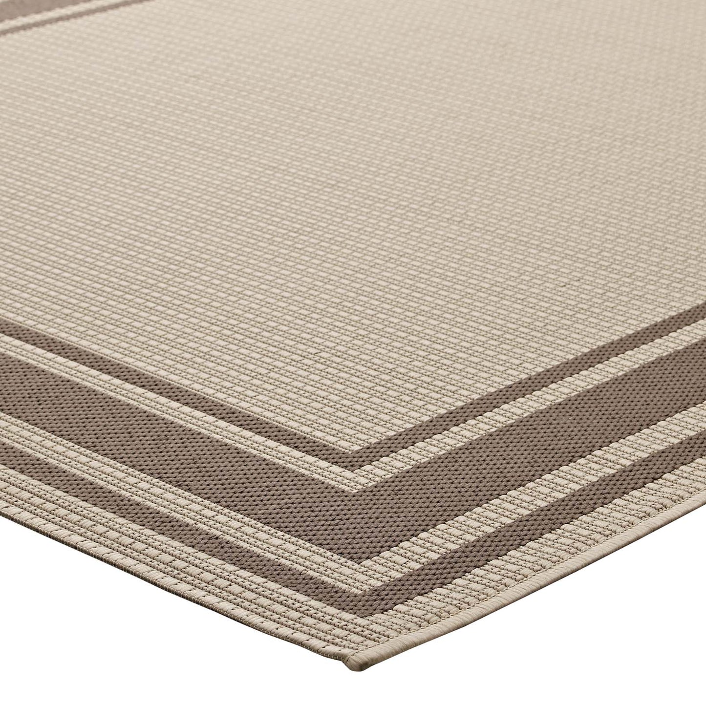 Rim Solid Border Indoor and Outdoor 8x10 Area Rug by Modway