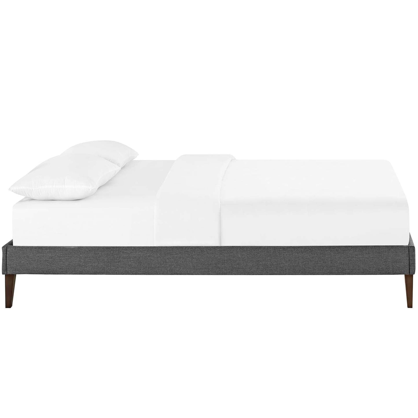 Tessie Fabric Full Bed Frame with Squared Tapered Legs by Modway