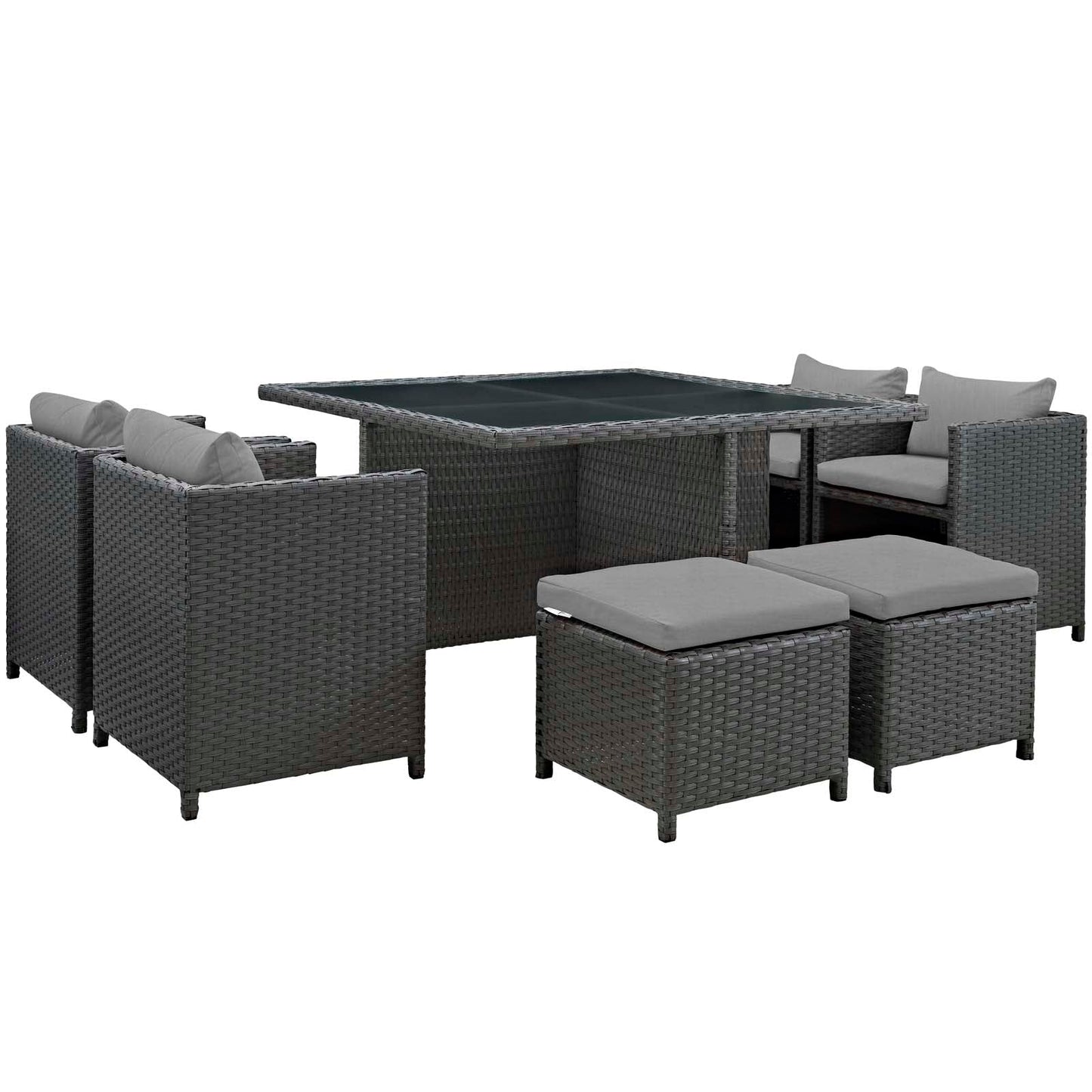 Sojourn 9 Piece Outdoor Patio Sunbrella¨ Dining Set by Modway