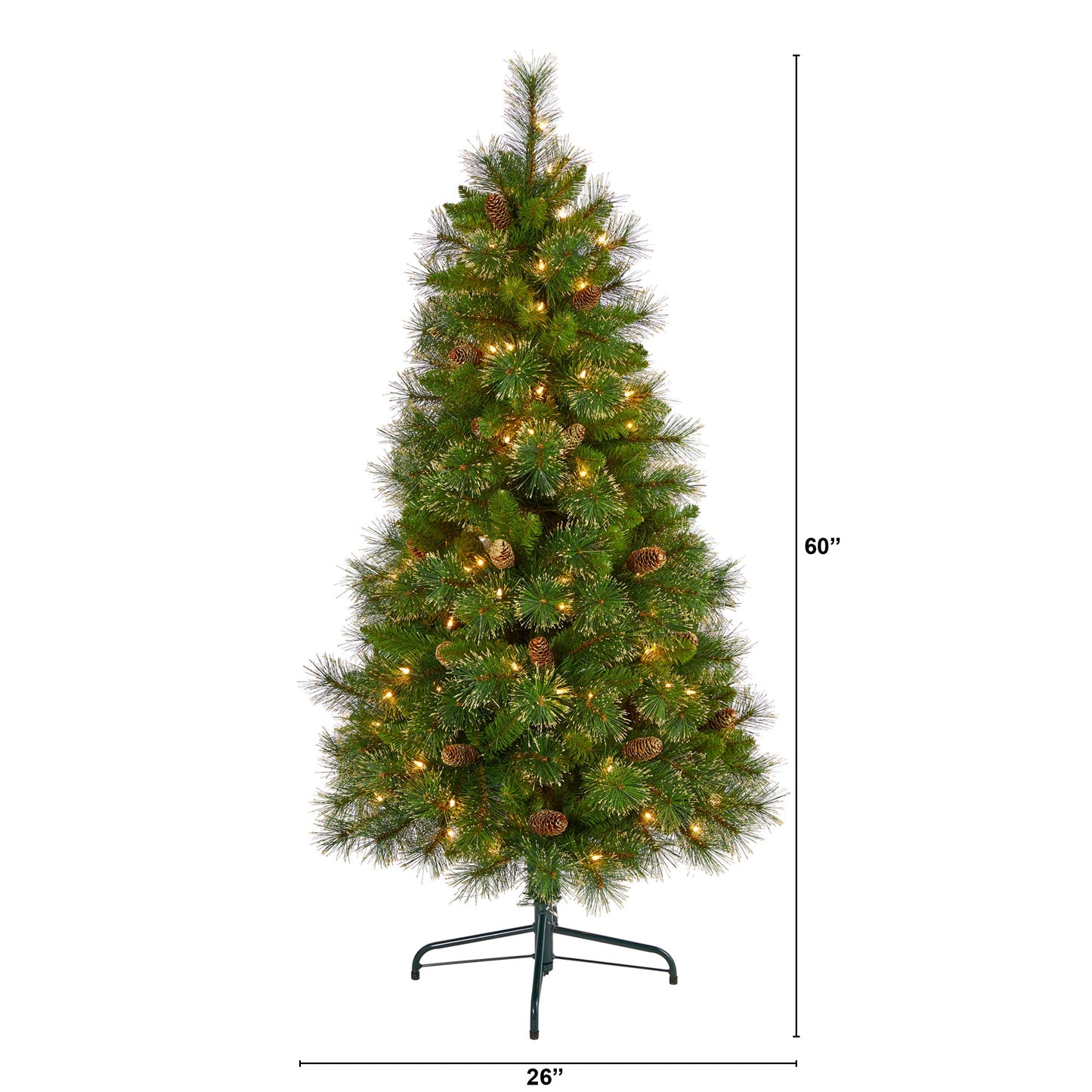 5' Golden Tip Washington Pine Artificial Christmas Tree with 150 Clear Lights
