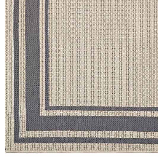 Rim Solid Border Indoor and Outdoor 8x10 Area Rug by Modway