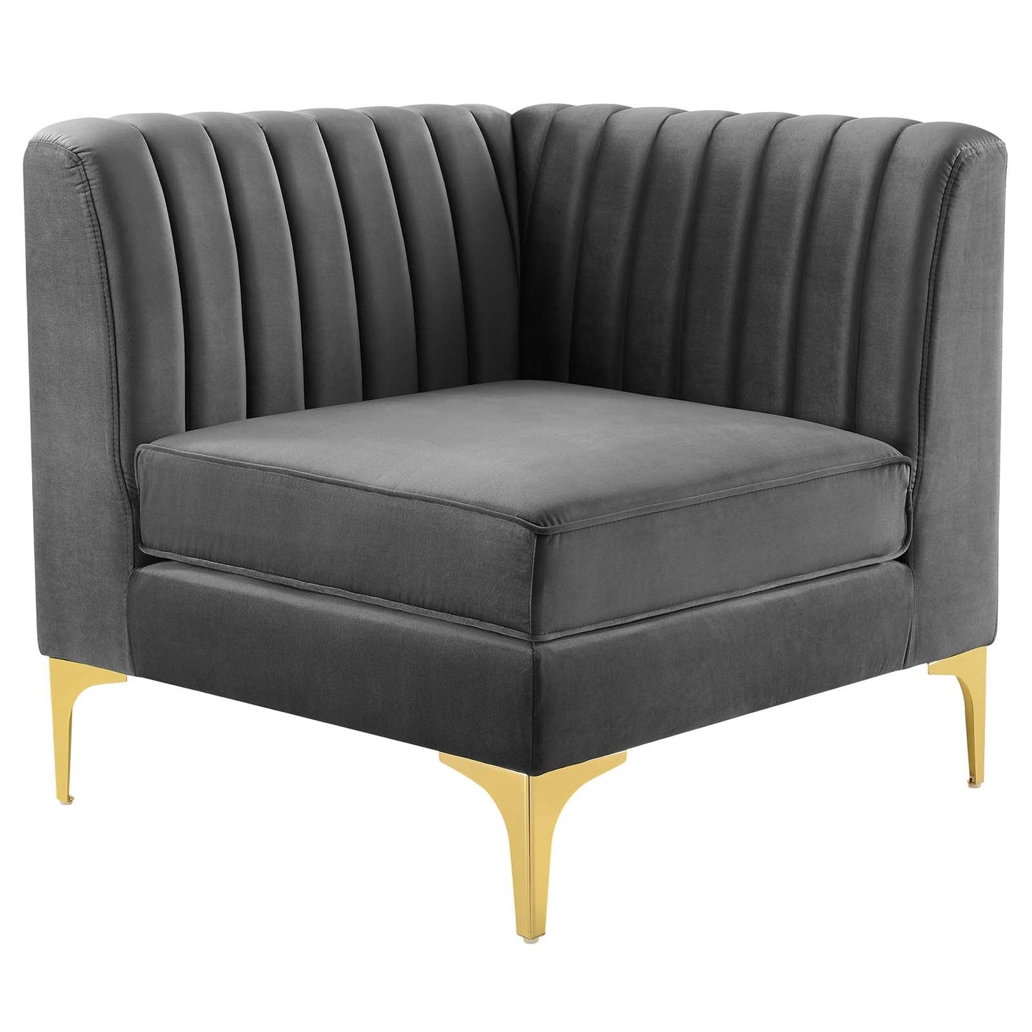 Triumph 4-Piece Channel Tufted Performance Velvet Sectional Sofa by Modway