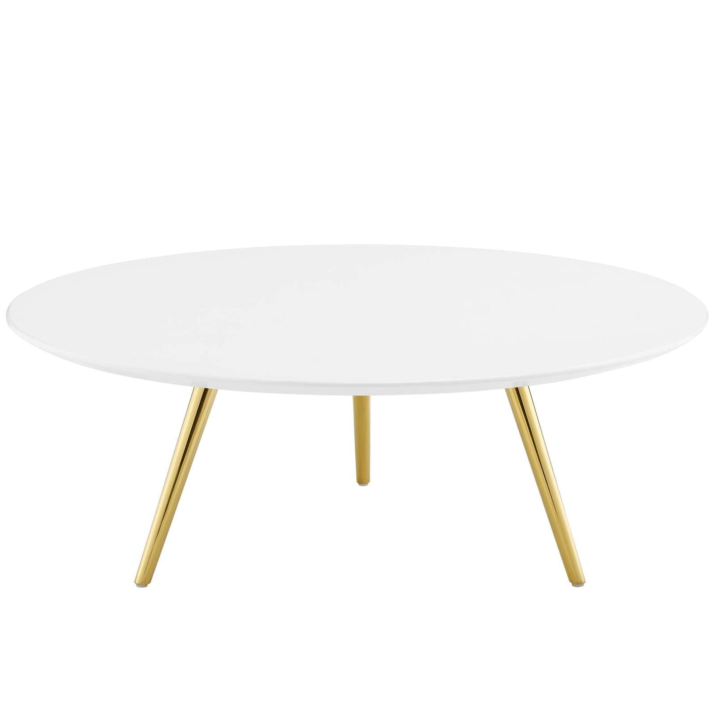 Lippa 40" Round Wood Coffee Table with Tripod Base by Modway
