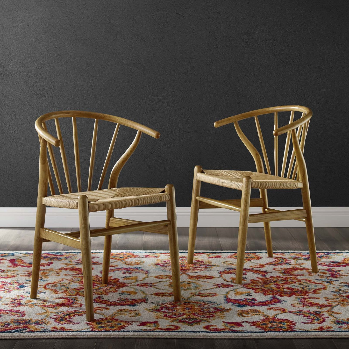 Flourish Spindle Wood Dining Side Chair Set of 2 by Modway