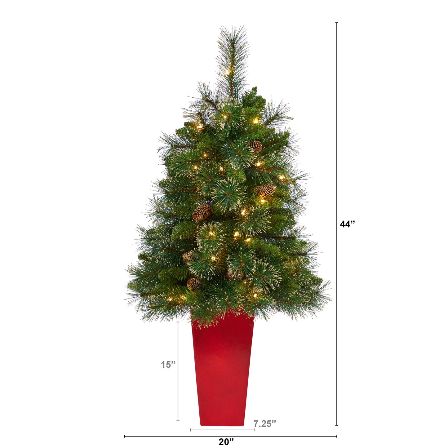 44' Golden Tip Washington Pine Artificial Christmas Tree w/ 50 Clear Lights