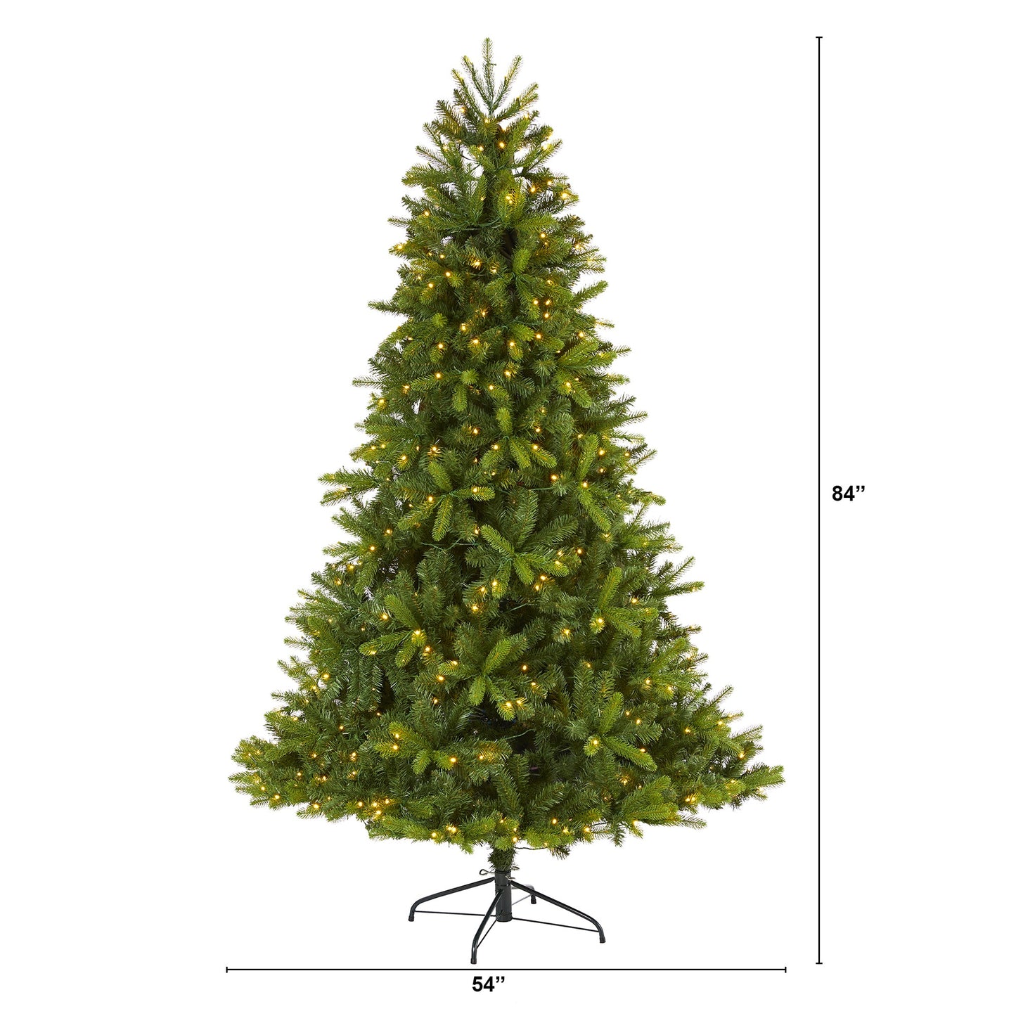 7' New Haven Spruce 'Natural Look' Artificial Christmas Tree with 500 LED Lights