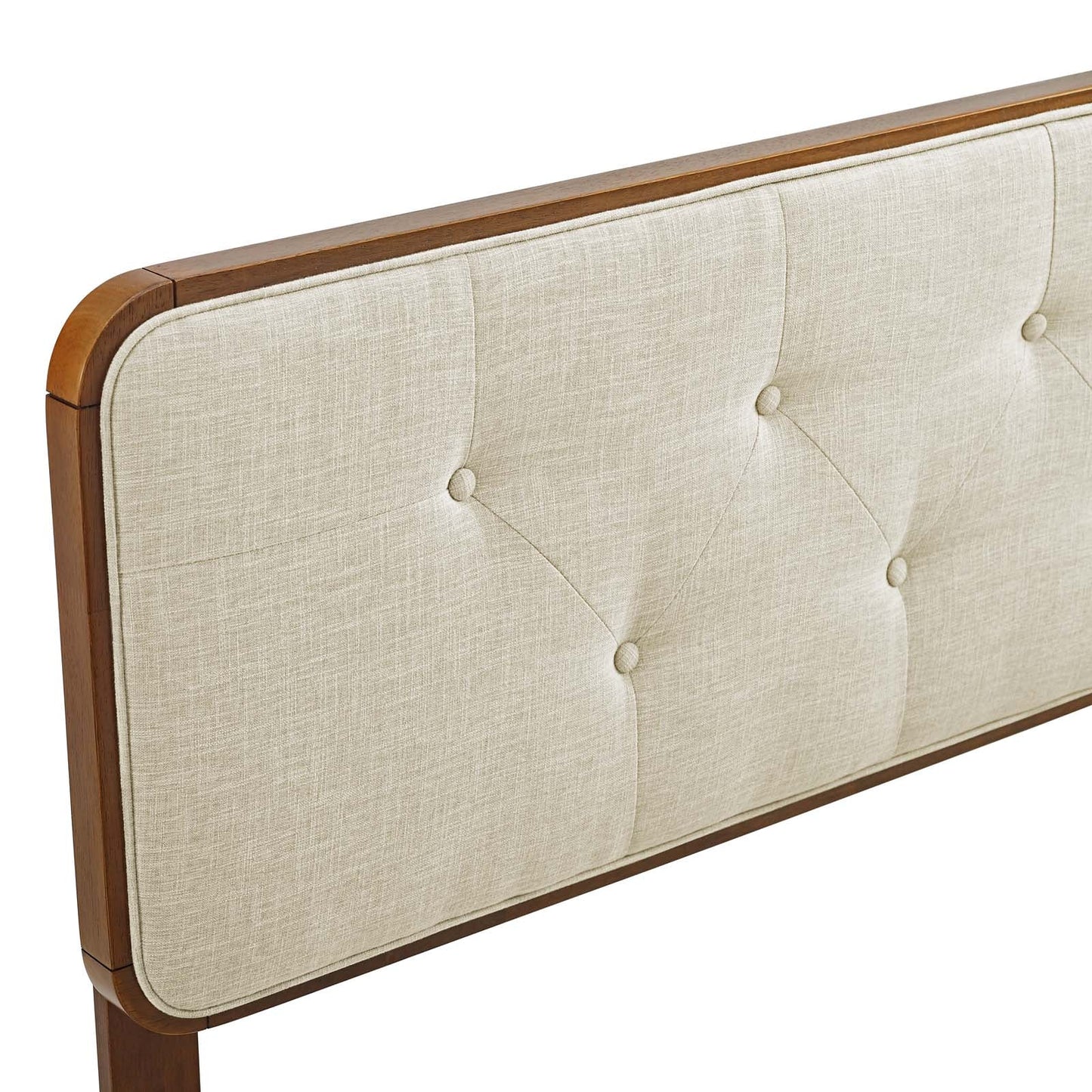 Collins Tufted Fabric and Wood King Headboard by Modway