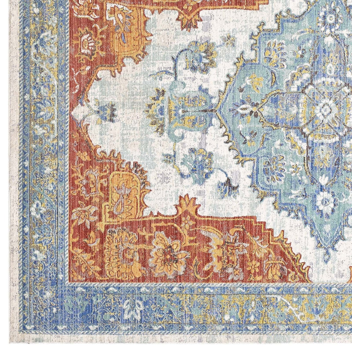 Citlali Distressed Southwestern Aztec 4x6 Area Rug by Modway