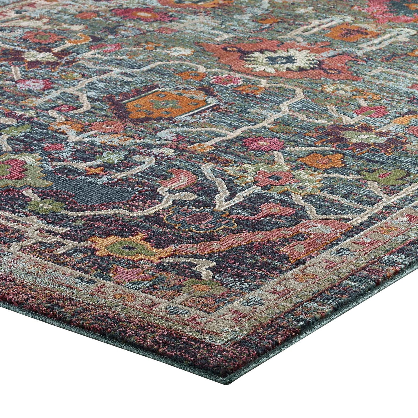 Tribute Every Distressed Vintage Floral 8x10 Area Rug by Modway