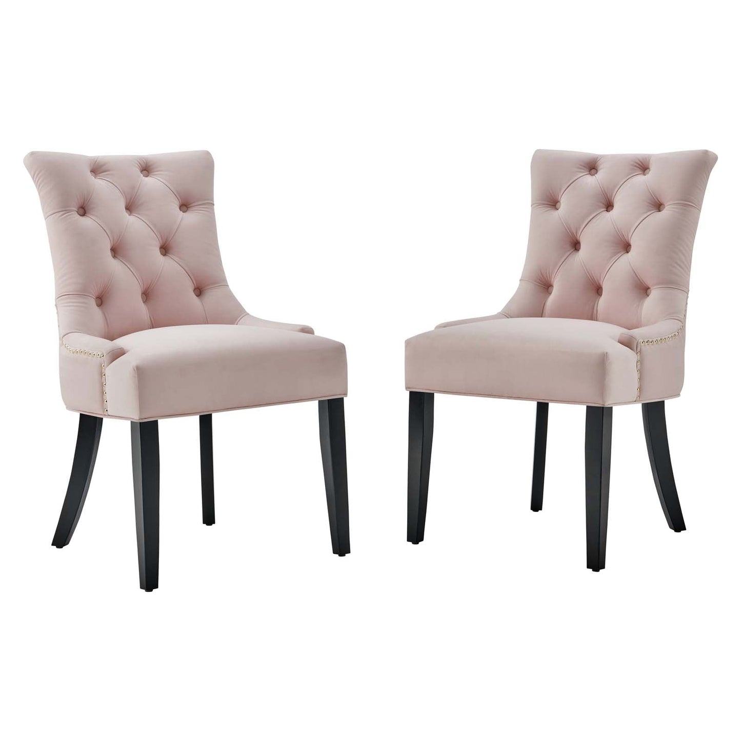 Regent Tufted Performance Velvet Dining Side Chairs Set of 2 by Modway
