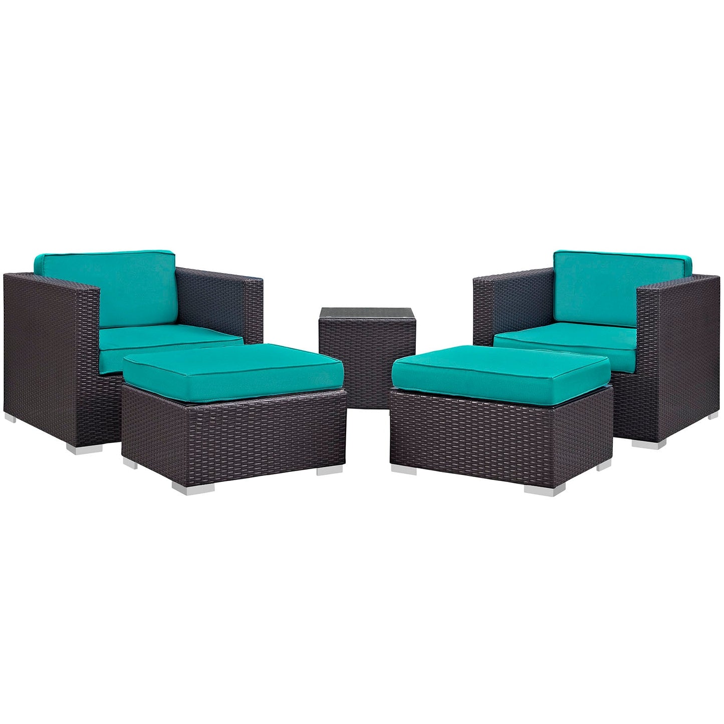 Convene 5 Piece Outdoor Patio Sectional Set by Modway