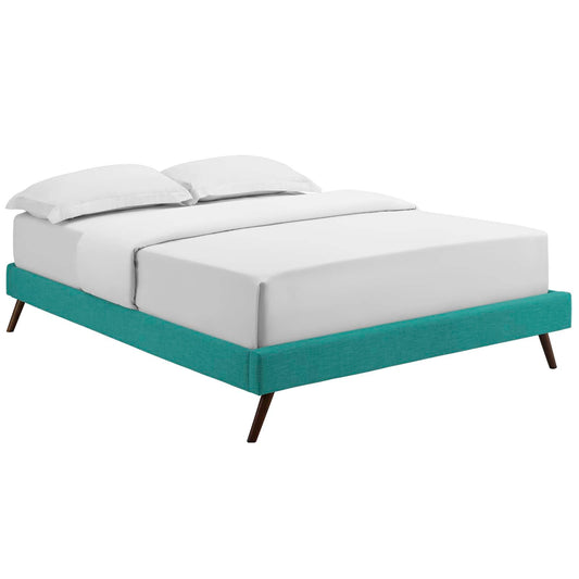 Loryn Fabric Queen Bed Frame with Round Splayed Legs by Modway