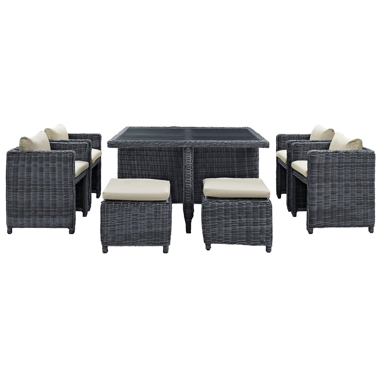 Summon 9 Piece Outdoor Patio Sunbrella¨ Dining Set by Modway