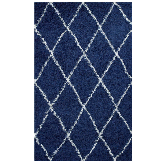 Toryn Diamond Lattice 5x8 Shag Area Rug by Modway