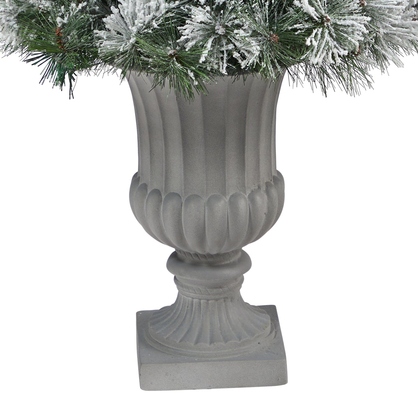 44' Flocked Oregon Pine Artificial Christmas Tree w/ 50 Clear Lights