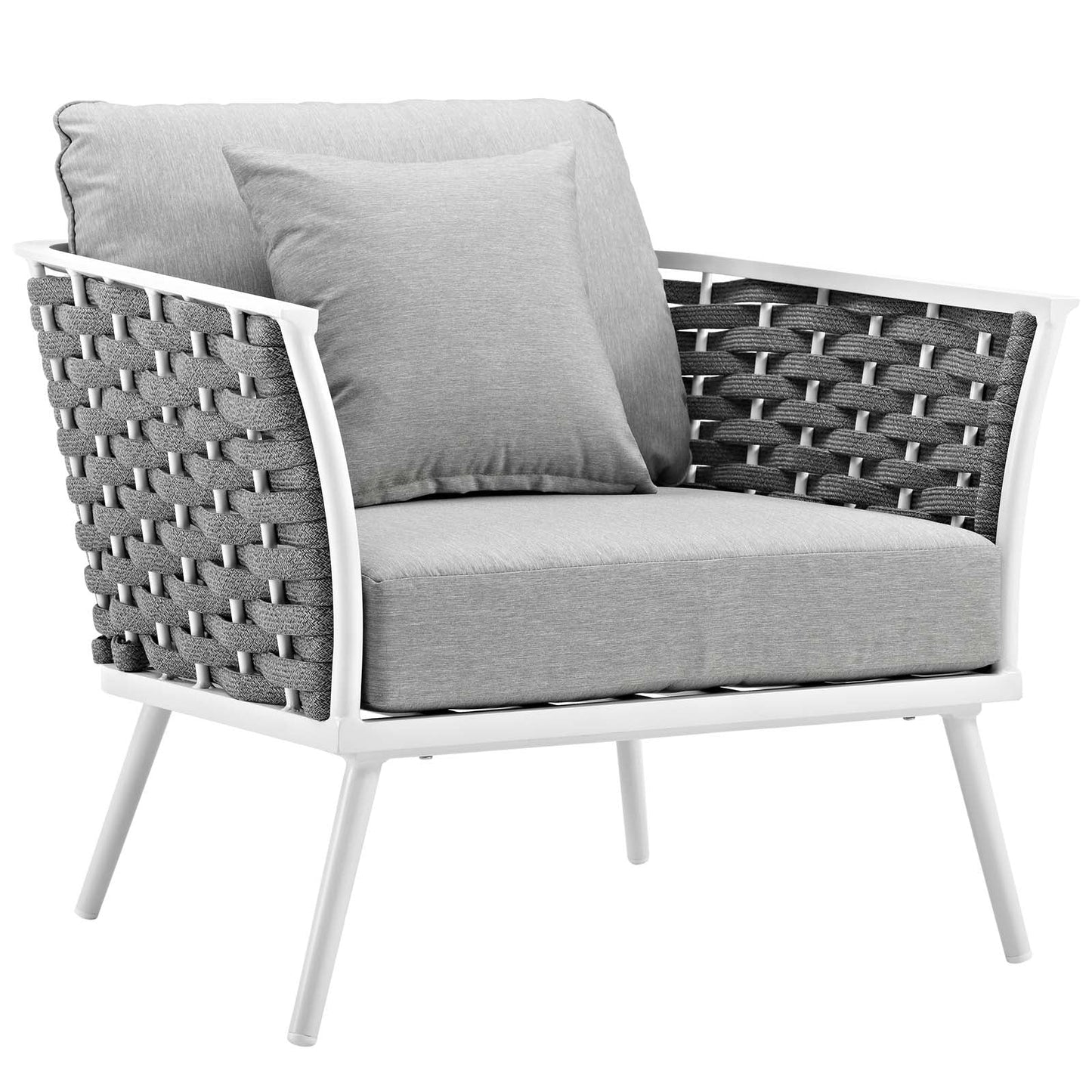 Stance 4 Piece Outdoor Patio Aluminum Sectional Sofa Set by Modway
