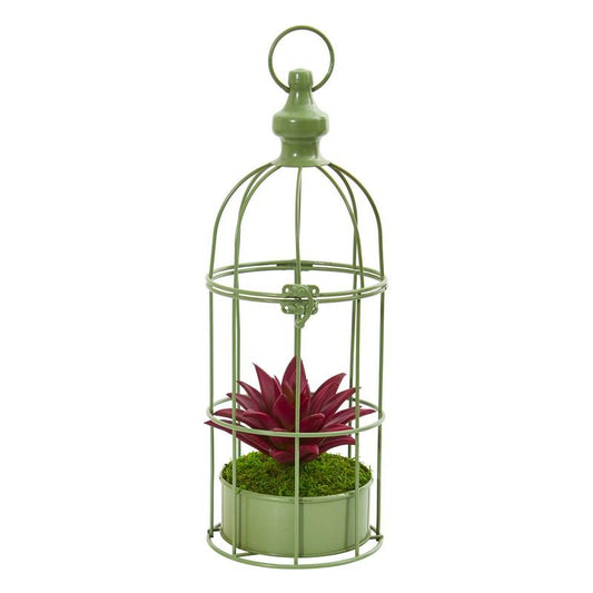 15' Succulent Artificial Plant in Decorative Cage