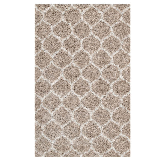 Solvea Moroccan Trellis 5x8 Shag Area Rug by Modway