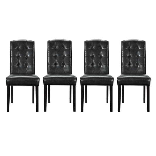 Perdure Vinyl Dining Chairs Set of 4 by Modway