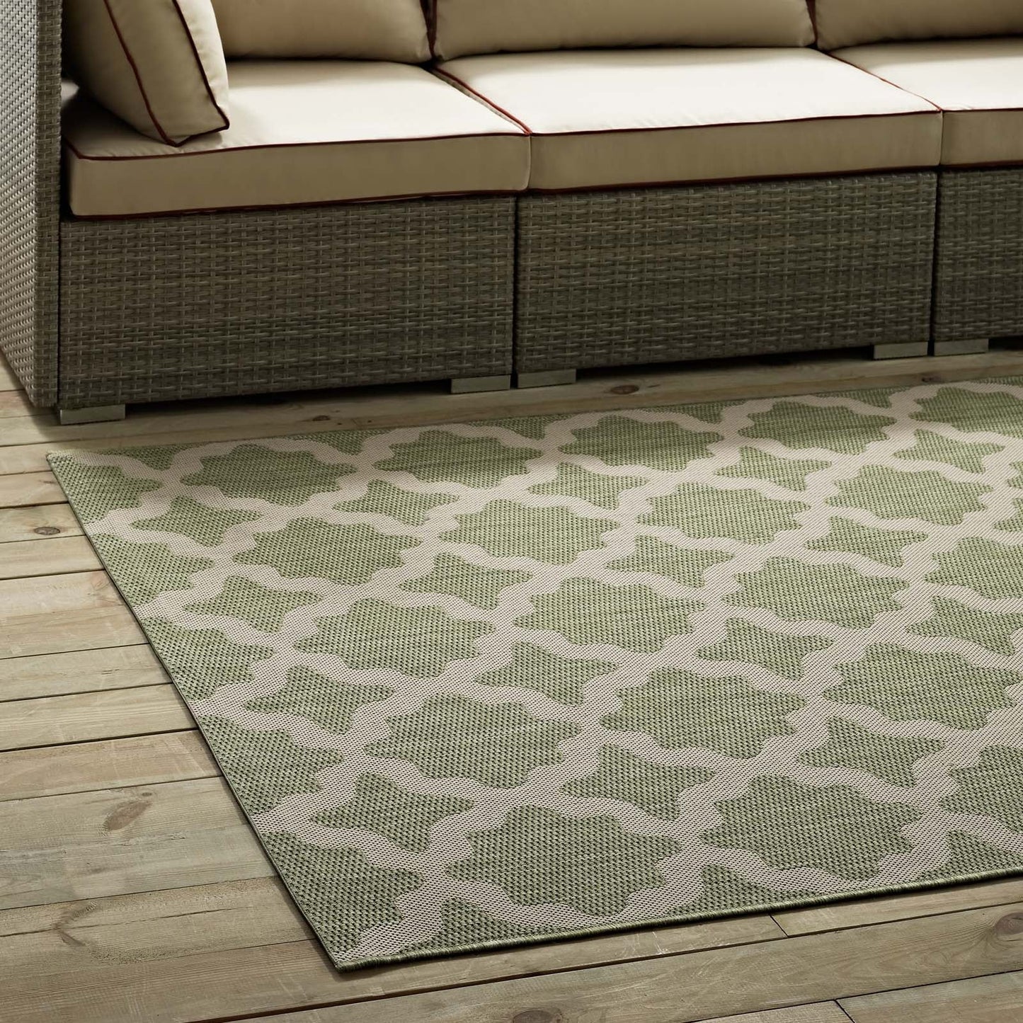 Cerelia Moroccan Trellis Indoor and Outdoor 8x10 Area Rug by Modway