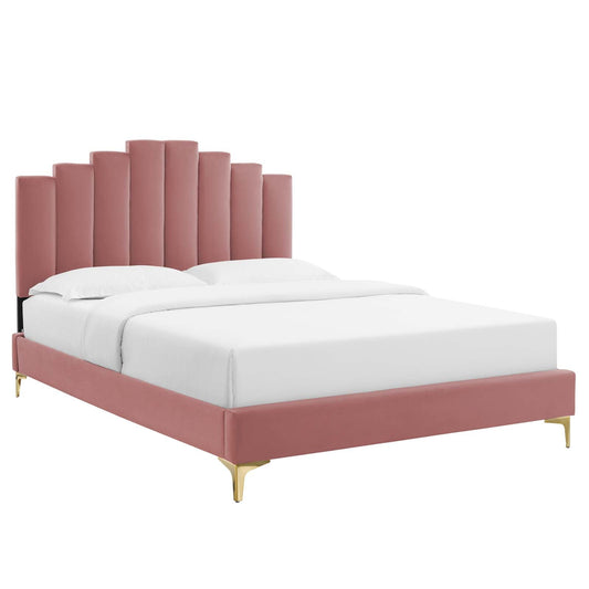 Elise Performance Velvet King Platform Bed by Modway