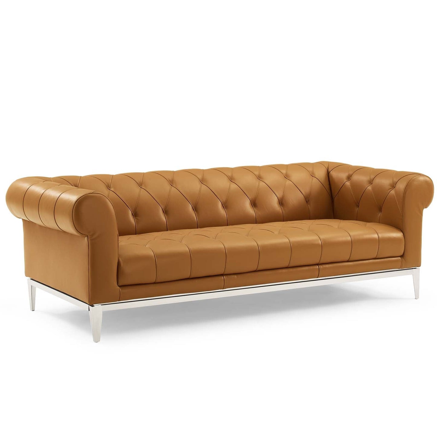 Idyll Tufted Upholstered Leather Sofa and Loveseat Set by Modway