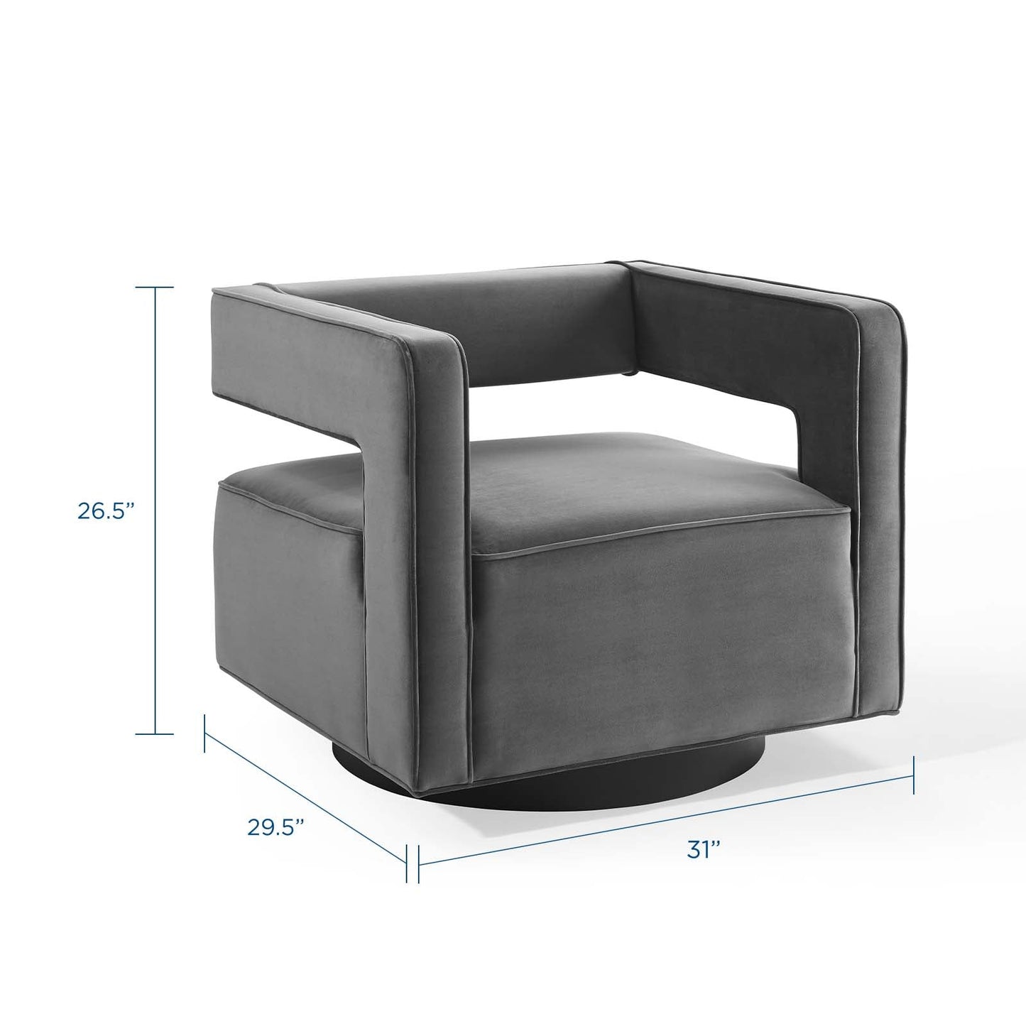 Booth Performance Velvet Performance Velvet Swivel Armchair by Modway