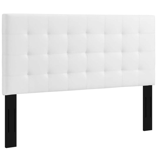 Paisley Tufted Upholstered Faux Leather King and California King Headboard by Modway