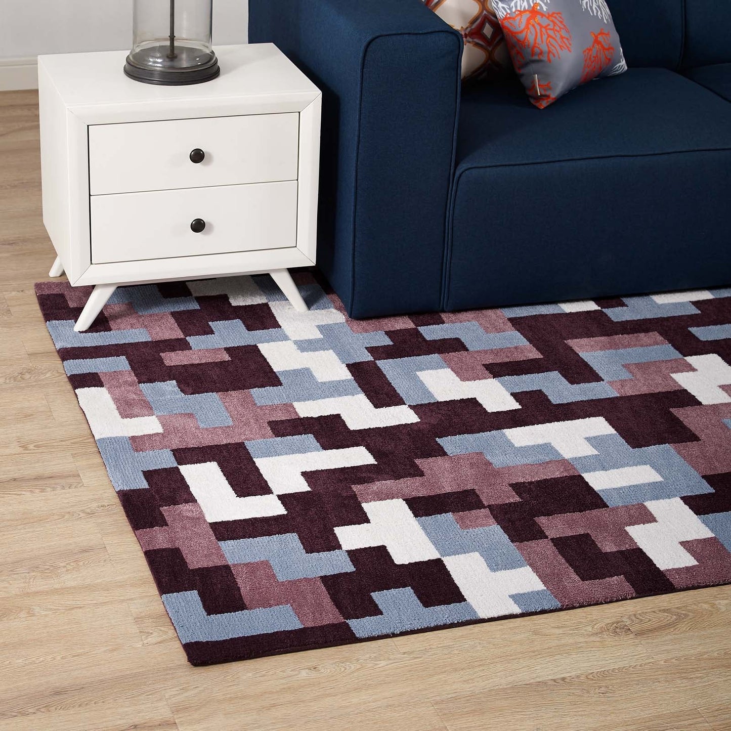 Andela Interlocking Block Mosaic 5x8 Area Rug by Modway