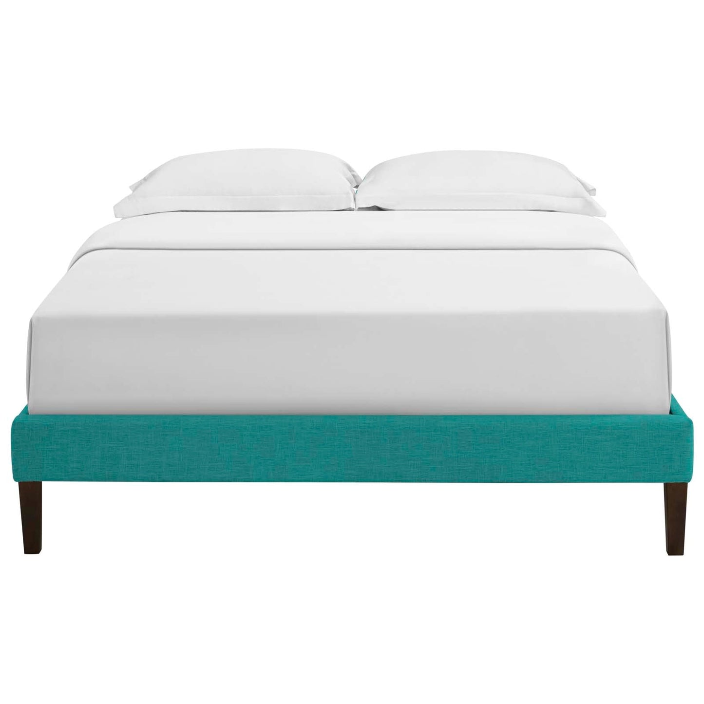Tessie Fabric King Bed Frame with Squared Tapered Legs by Modway