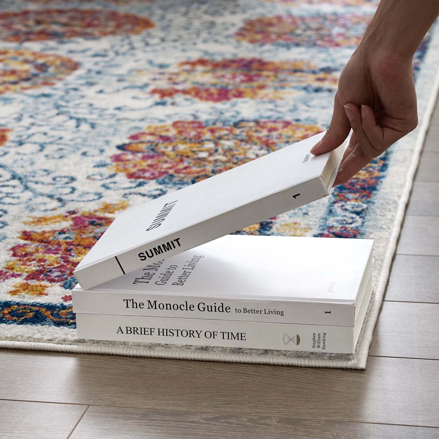 Entourage Kensie Distressed Floral Moroccan Trellis 5x8 Area Rug by Modway
