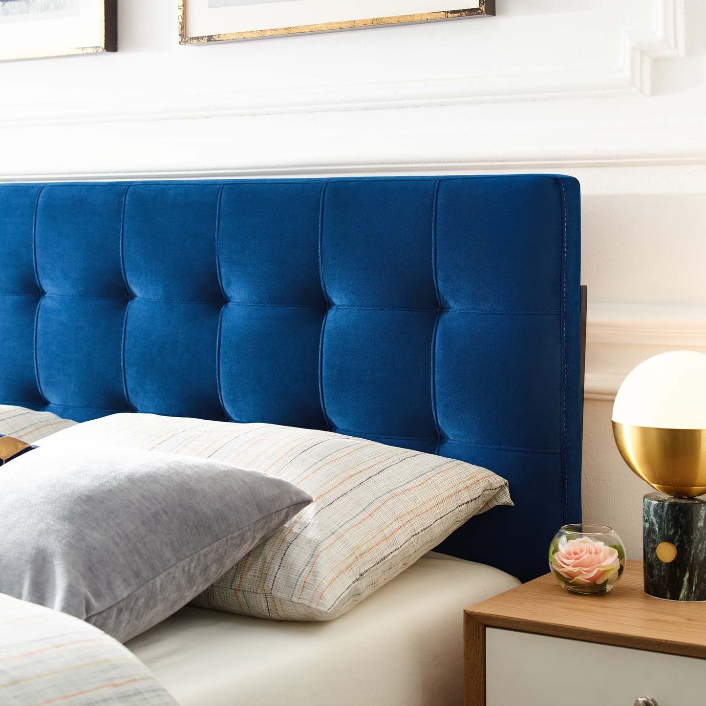 Lily Biscuit Tufted Performance Velvet Queen Headboard by Modway