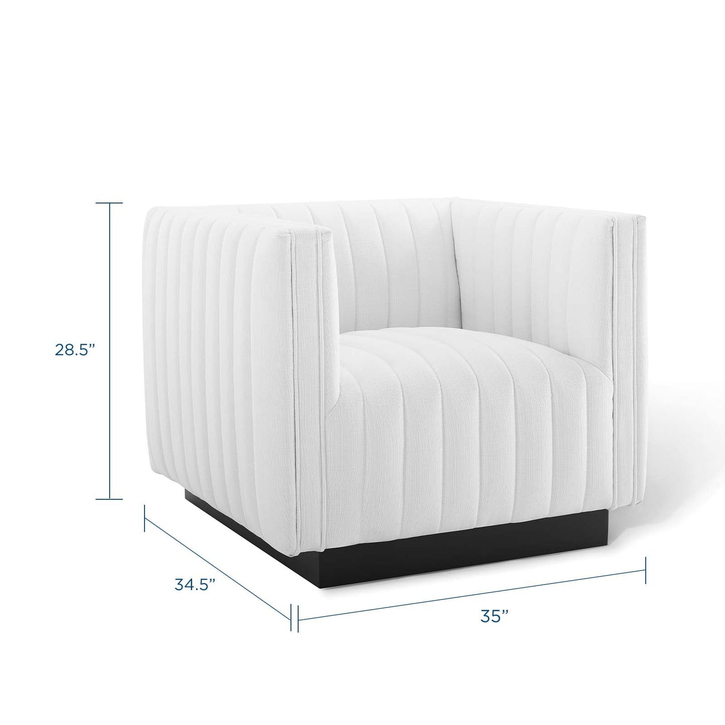 Conjure Tufted Upholstered Fabric Armchair by Modway