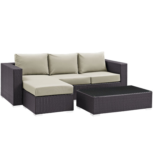 Convene 3 Piece Outdoor Patio Sofa Set by Modway