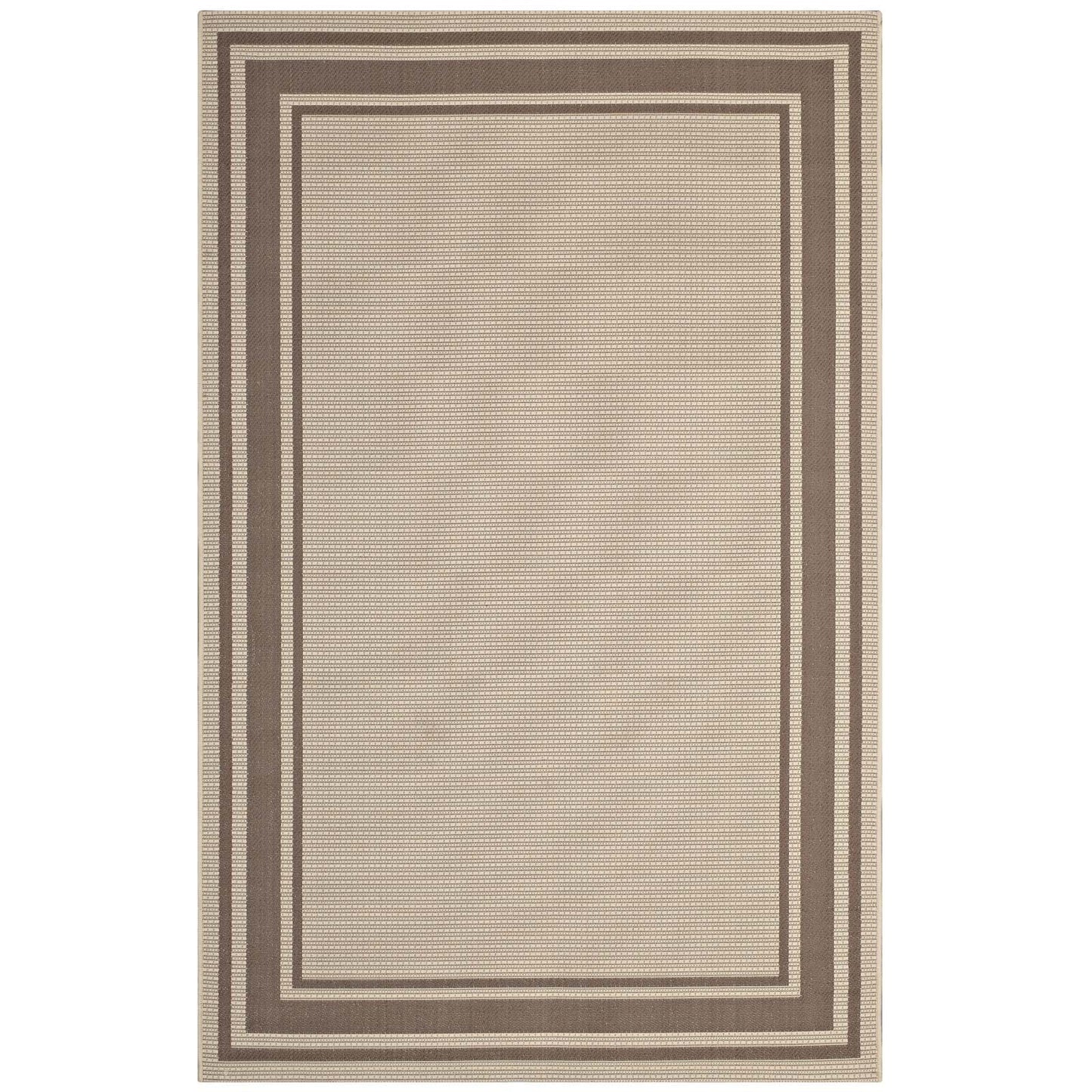 Rim Solid Border Indoor and Outdoor 8x10 Area Rug by Modway