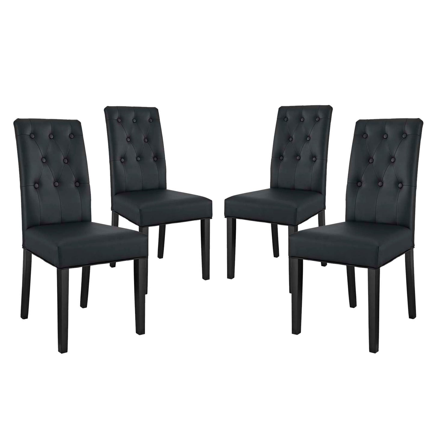 Confer Vinyl Dining Side Chair Set of 4 by Modway