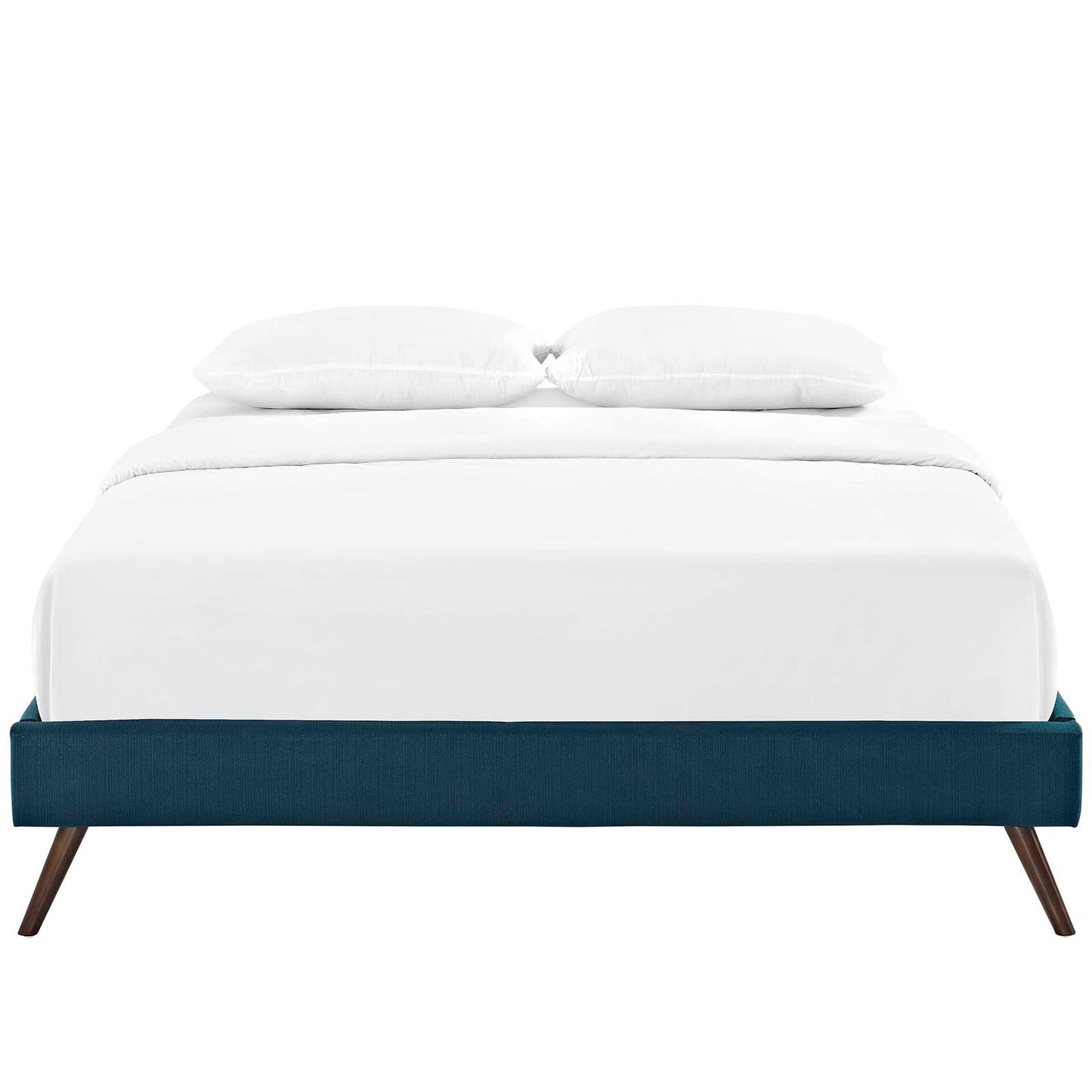 Loryn Fabric Queen Bed Frame with Round Splayed Legs by Modway