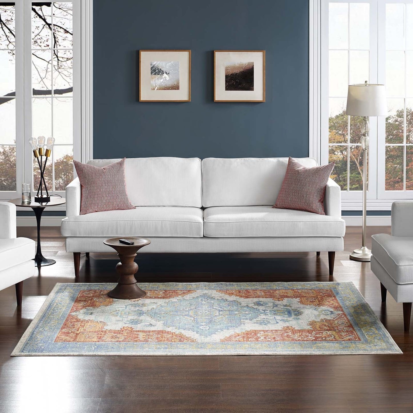 Citlali Distressed Southwestern Aztec 5x8 Area Rug by Modway