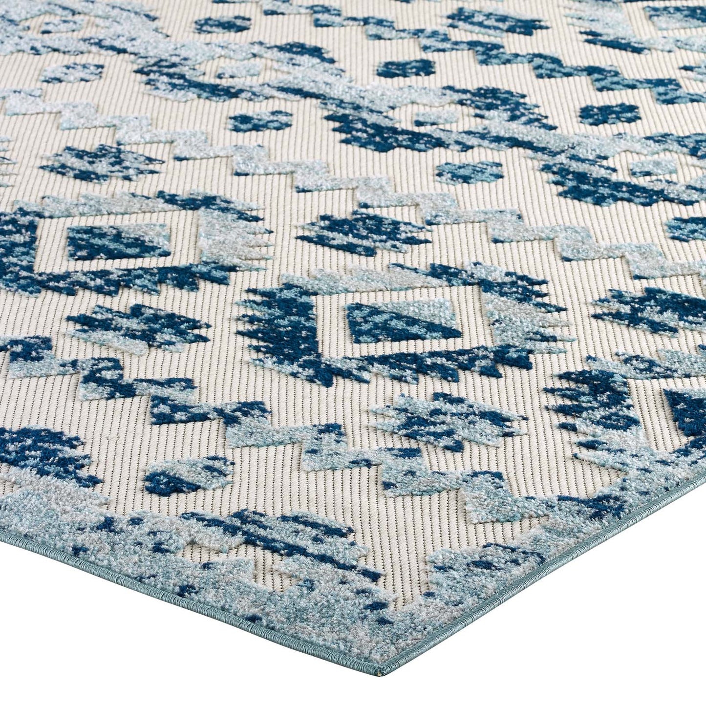 Reflect Takara Abstract Diamond Moroccan Trellis 8x10 Indoor and Outdoor Area Rug by Modway