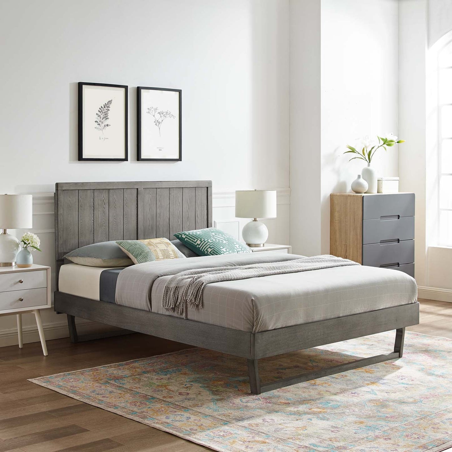 Alana Wood Twin Platform Bed With Angular Frame by Modway